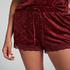 Shorts velour Lace, Lilla