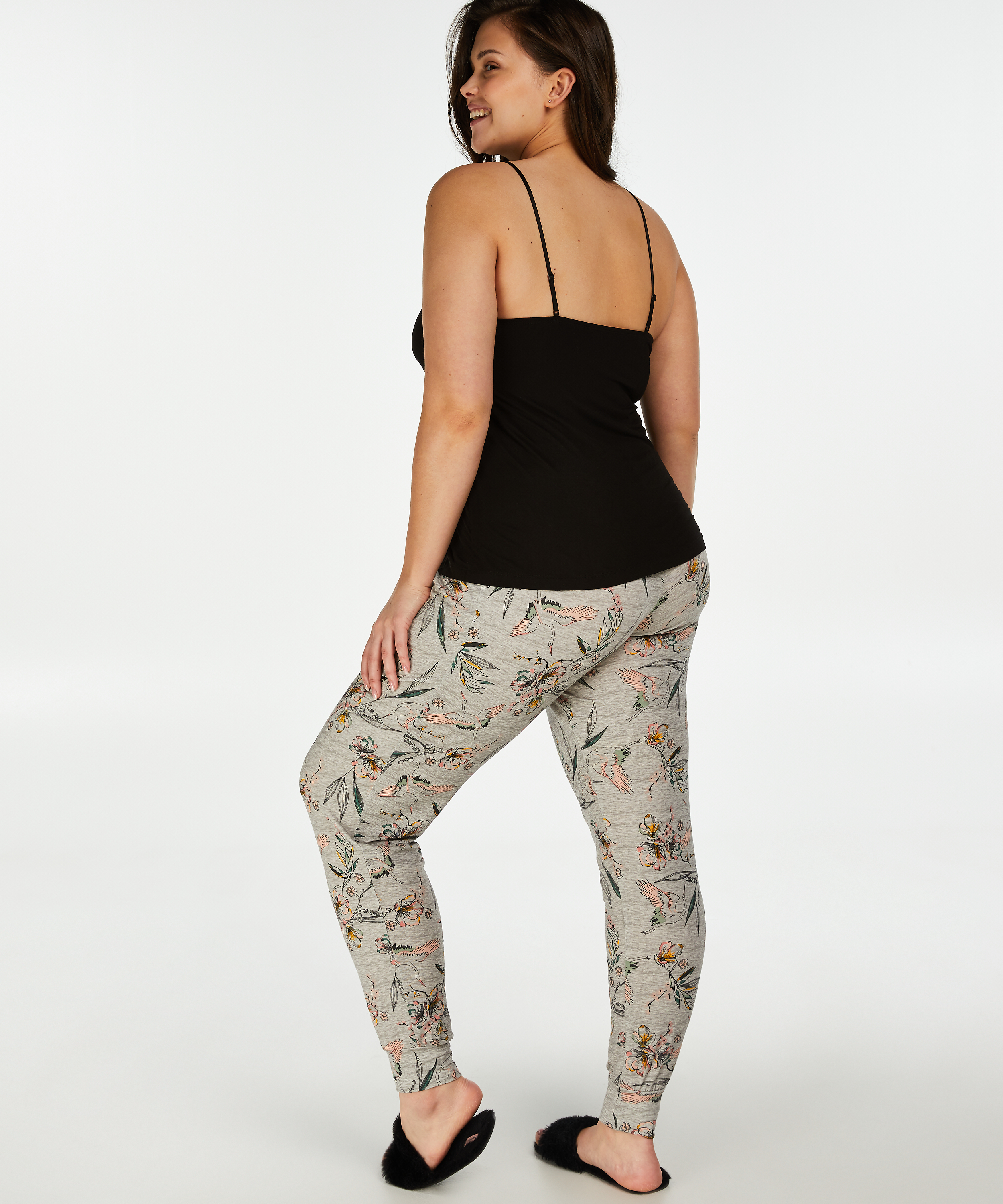 A-line Jersey camitop, Sort, main