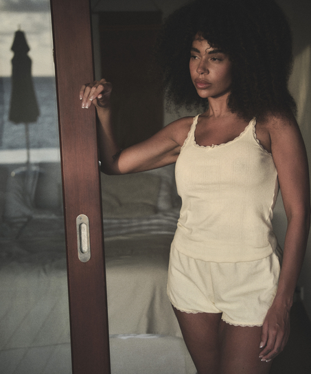 Pointelle shorts, Gul