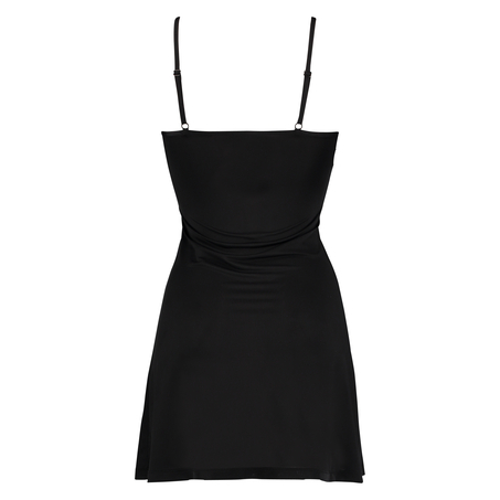 Udglattende underkjole med blonder - Level 1, sort