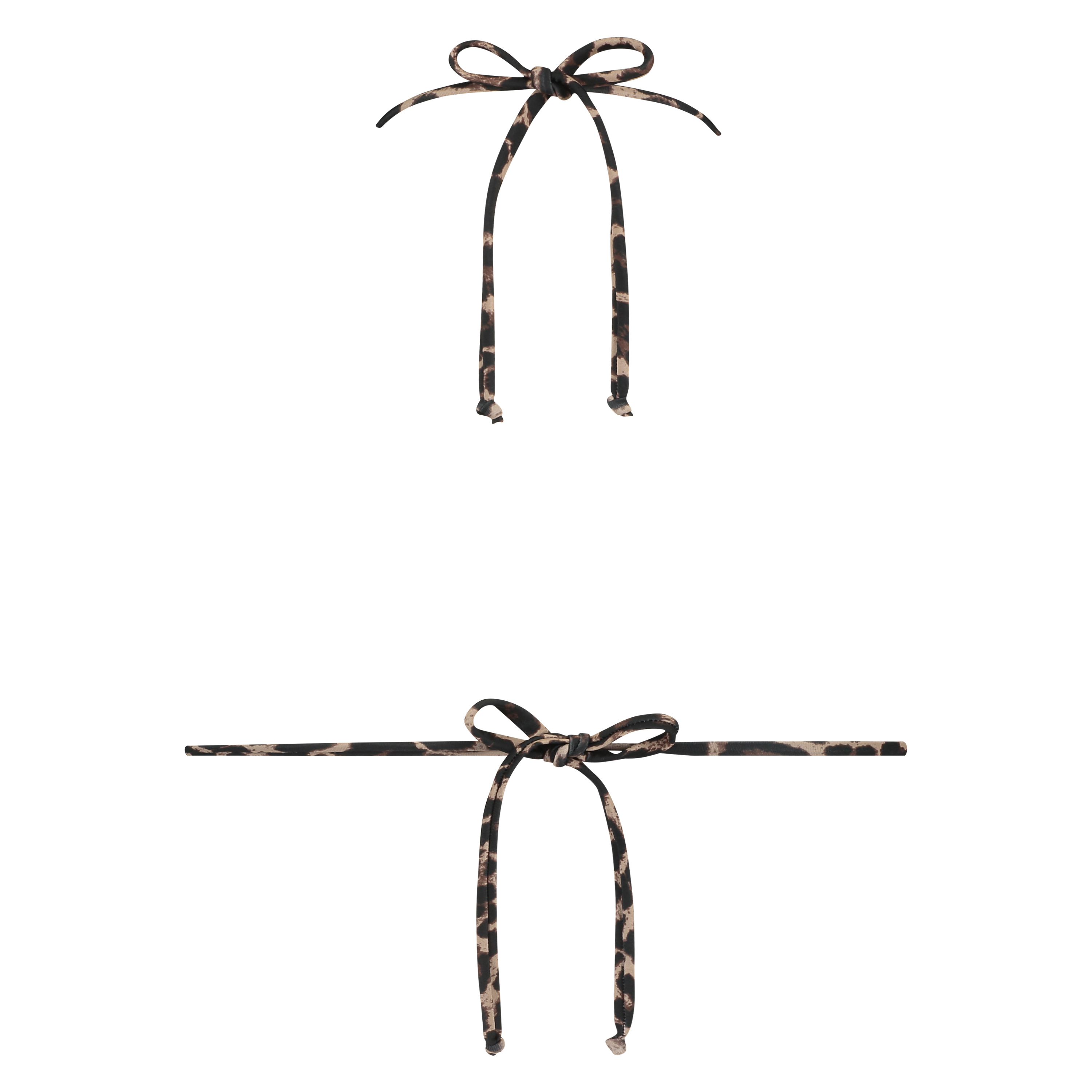 Triangle bikinitop mini Leopard, Brun, main