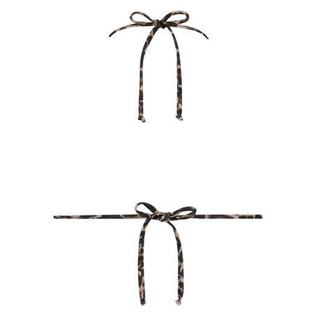 Triangle bikinitop mini Leopard, Brun