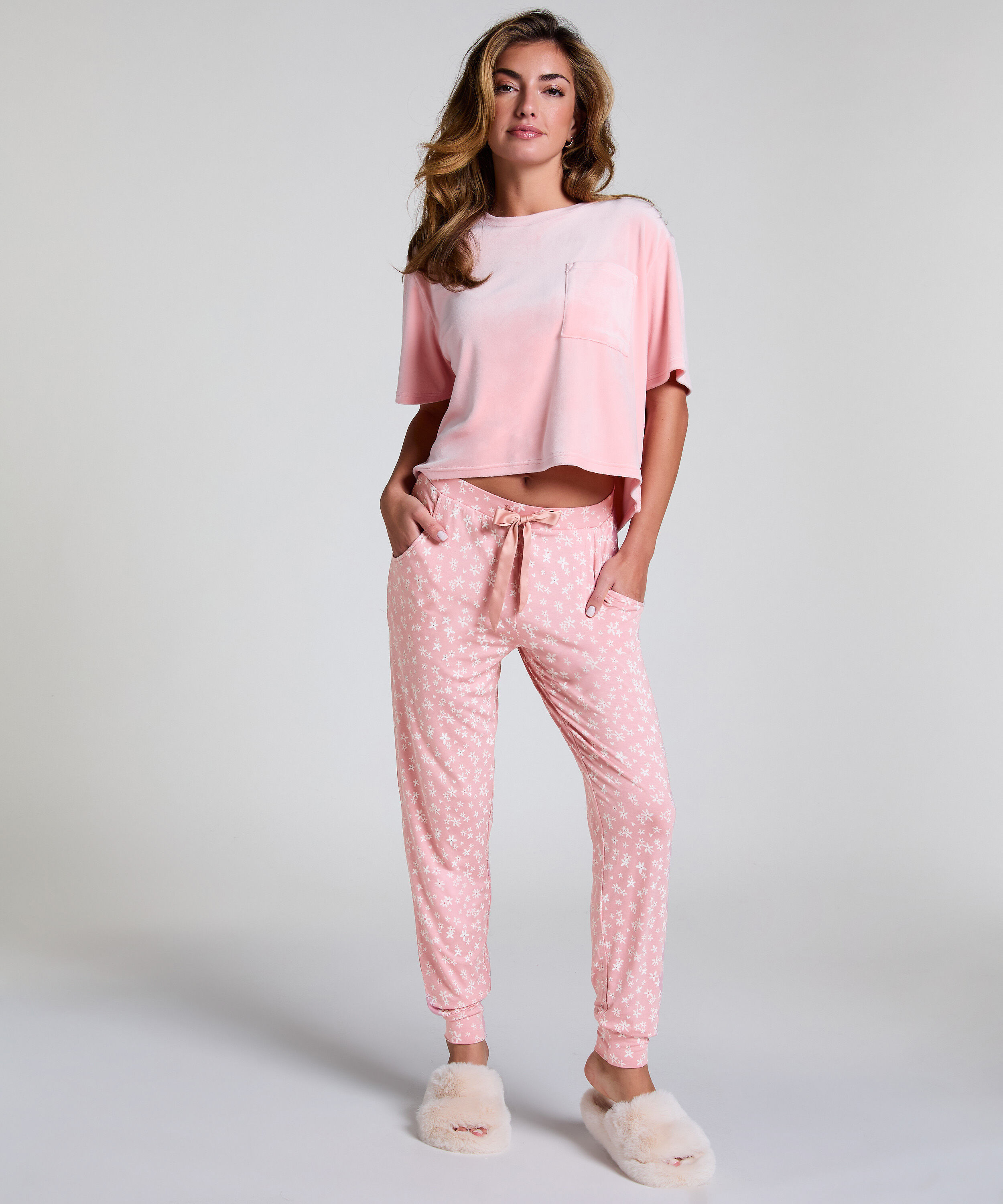 Pyjamasbukser Jersey, Lyserød