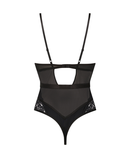 Rose body med b&oslash;jle, Sort