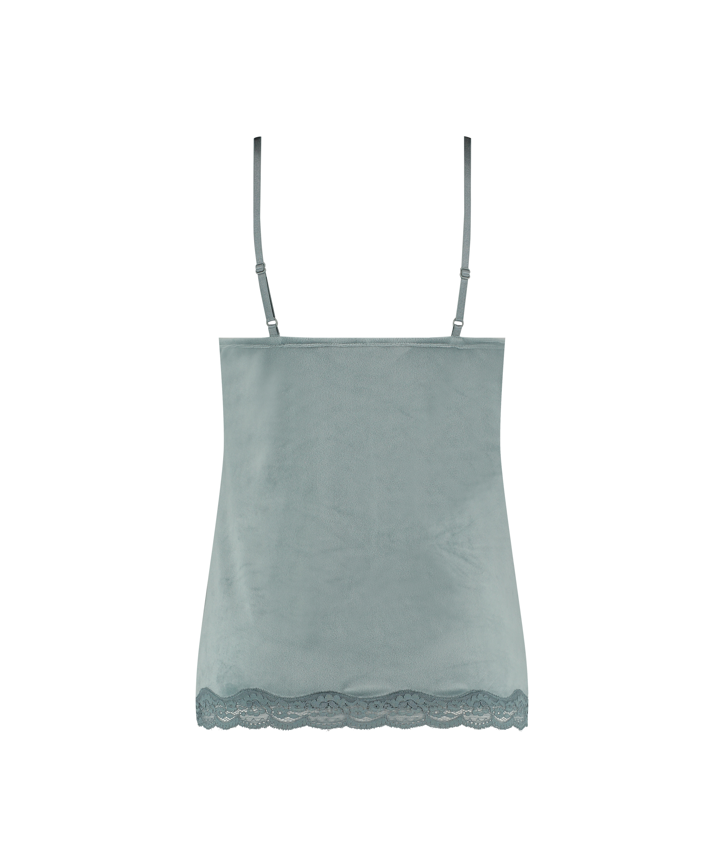 Cami top Velours Lace, Bl&aring;, main