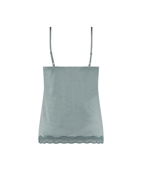 Cami top Velours Lace, Bl&aring;