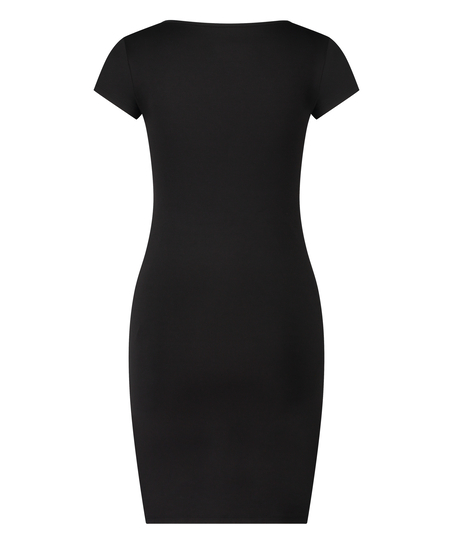 Natkjole Henley, sort