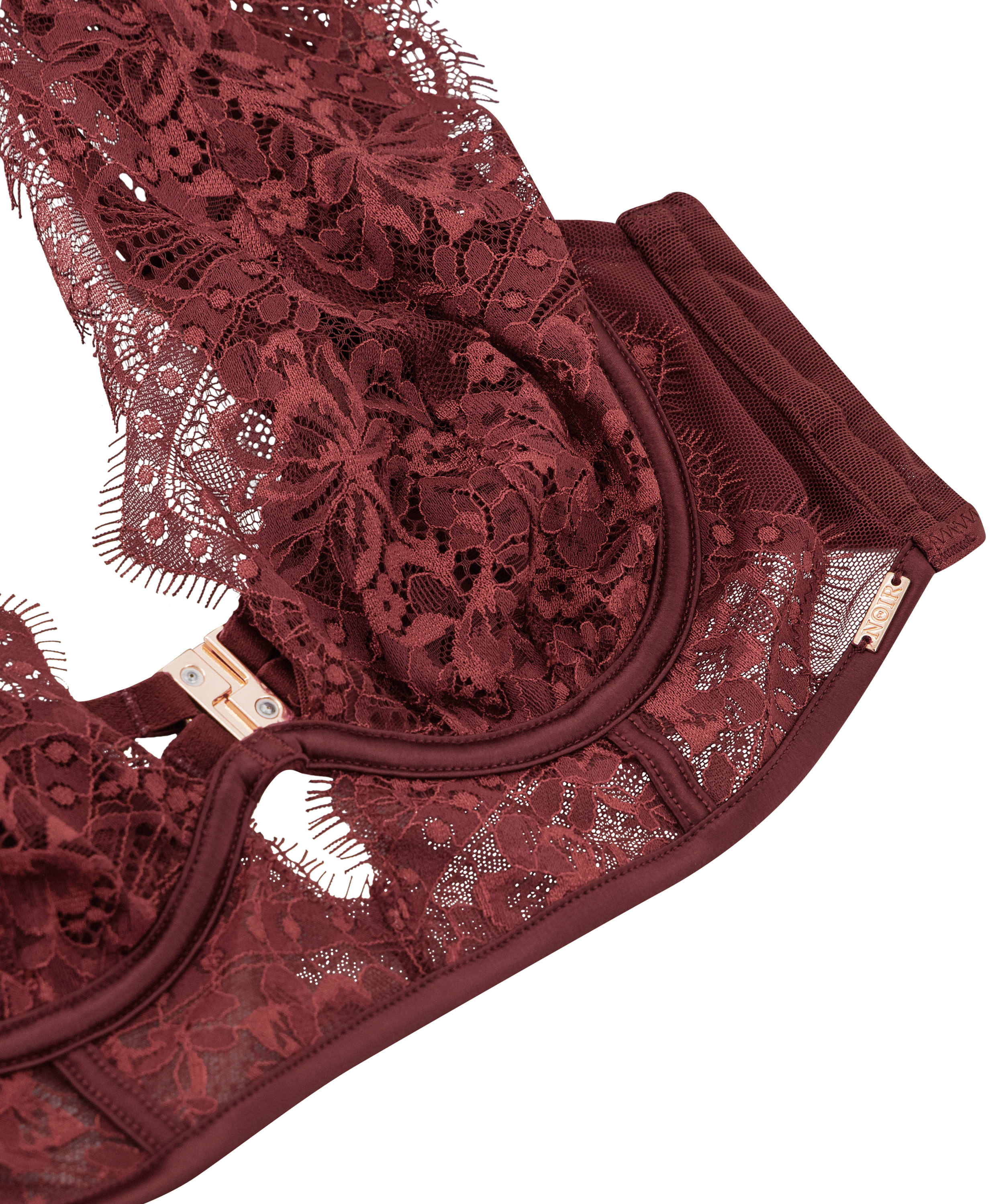 Ikke-formstøbt longline bøjle-bh Zoe, Rød, main