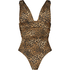 Badedragt Leopard, Brown