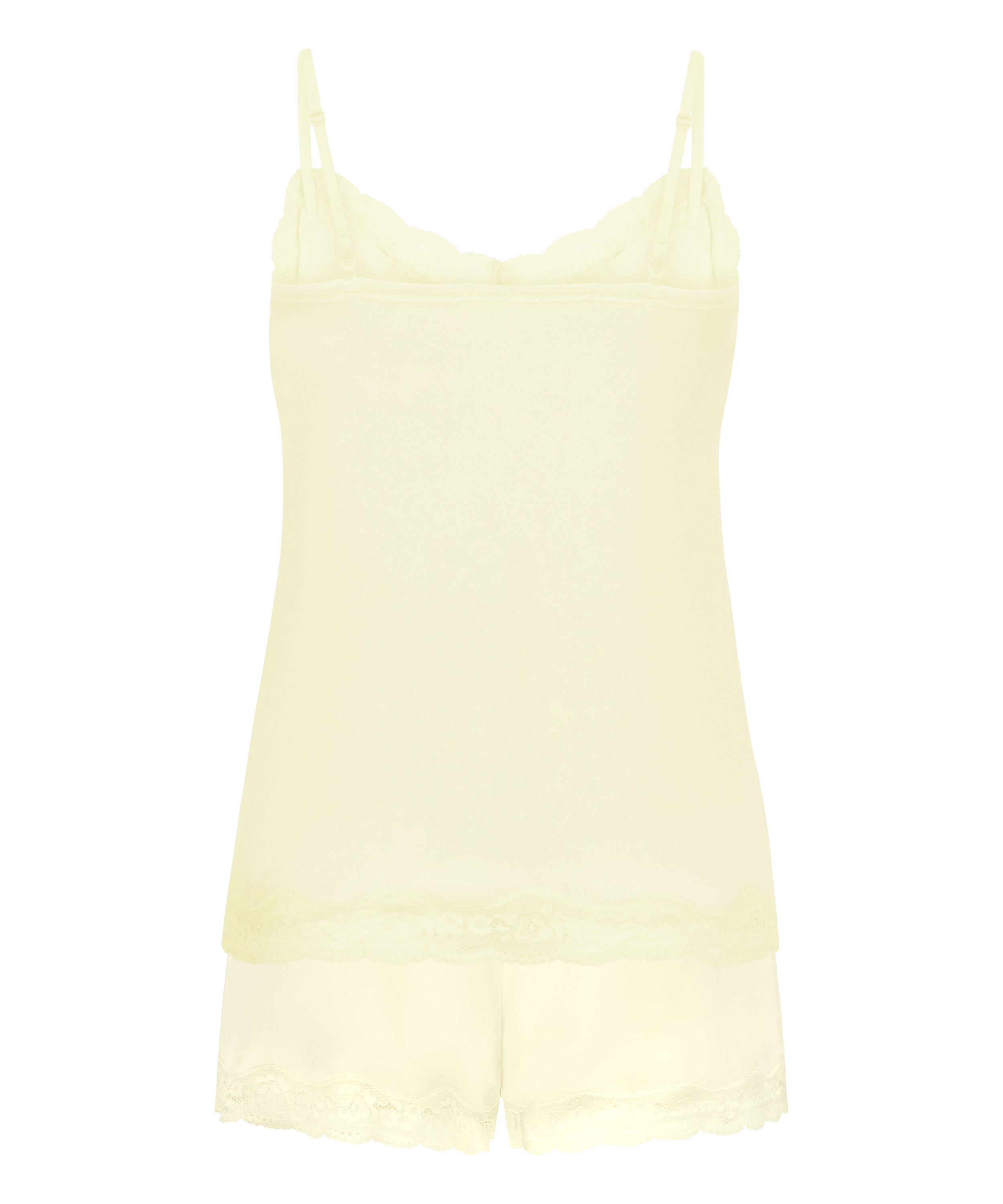 Pyjamass&aelig;t i velour, Gul, main