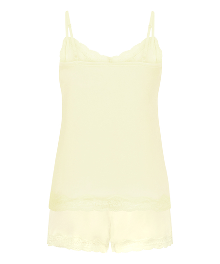 Pyjamass&aelig;t i velour, Gul