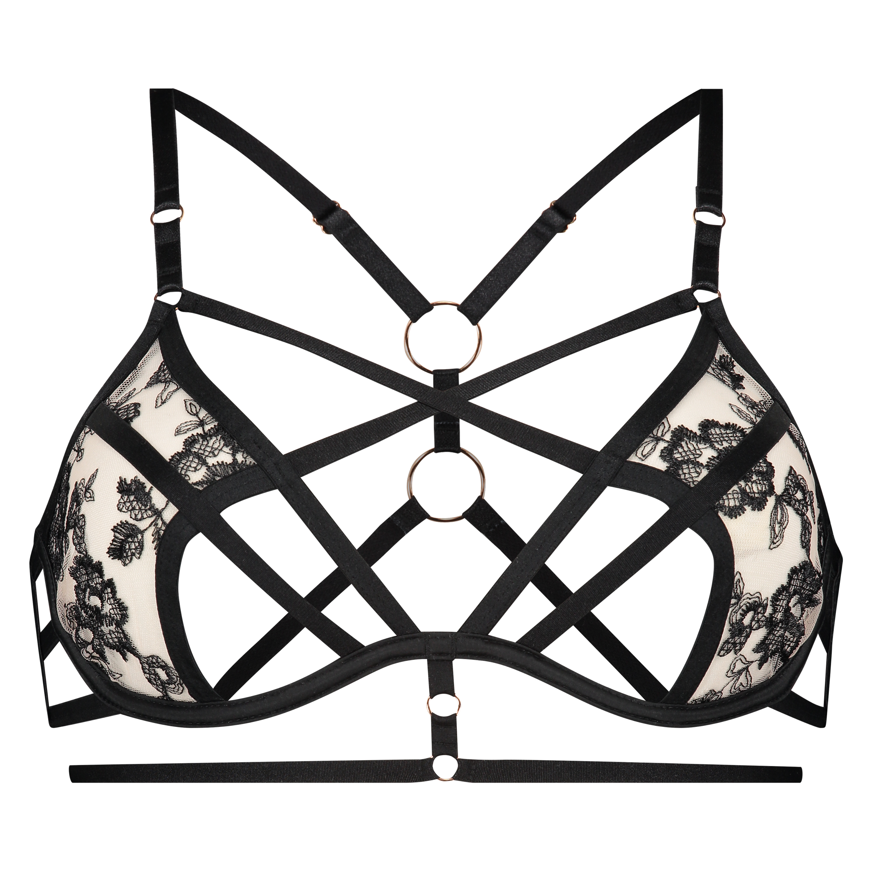 Ikke-polstret b&oslash;jle-bh Dahlia, Sort, main