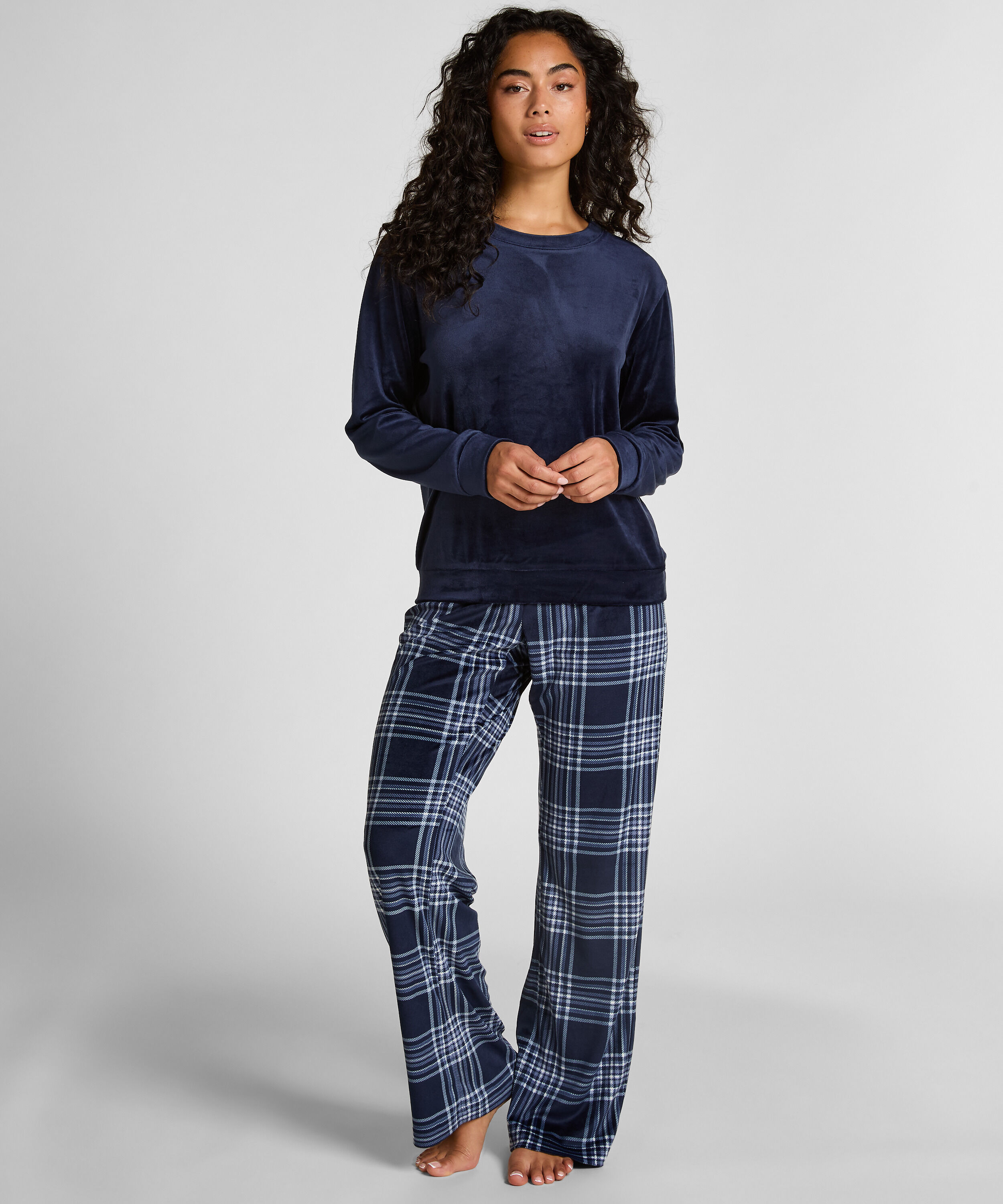 Pyjamassæt Velours, Blå