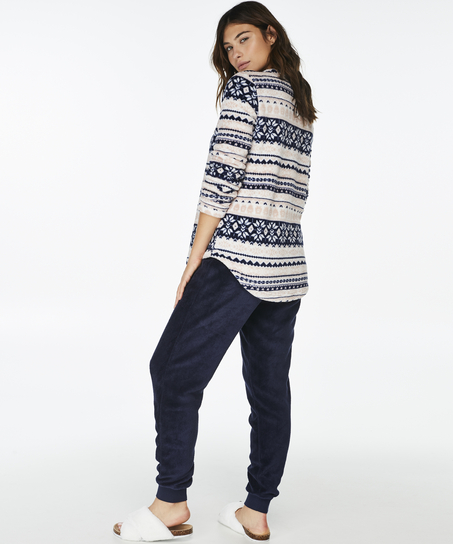 PJ Fleece Fairisle, Lyserød