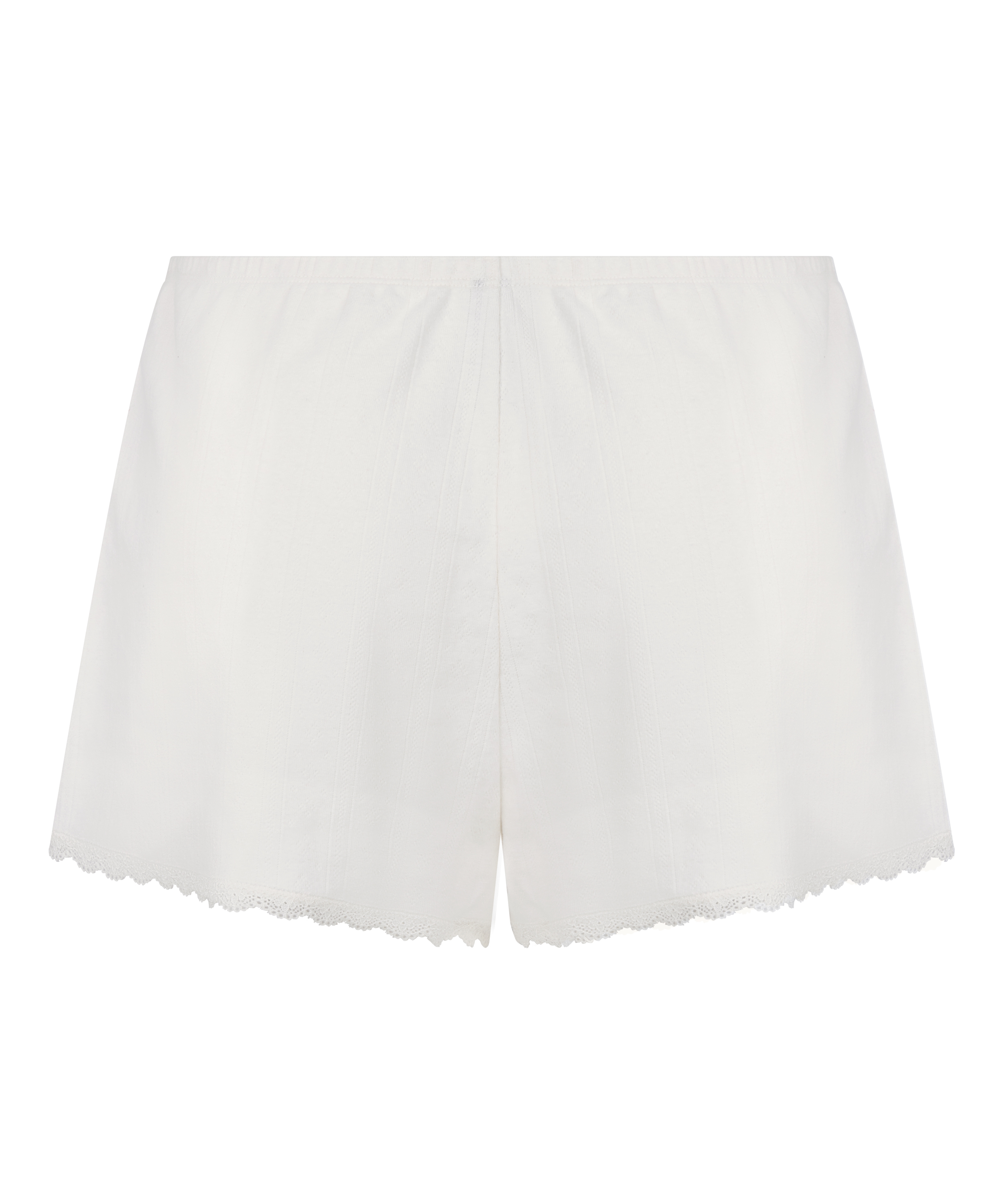 Pointelle shorts, Hvid, main