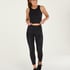 HKMX Sport crop tank top Naira, Sort