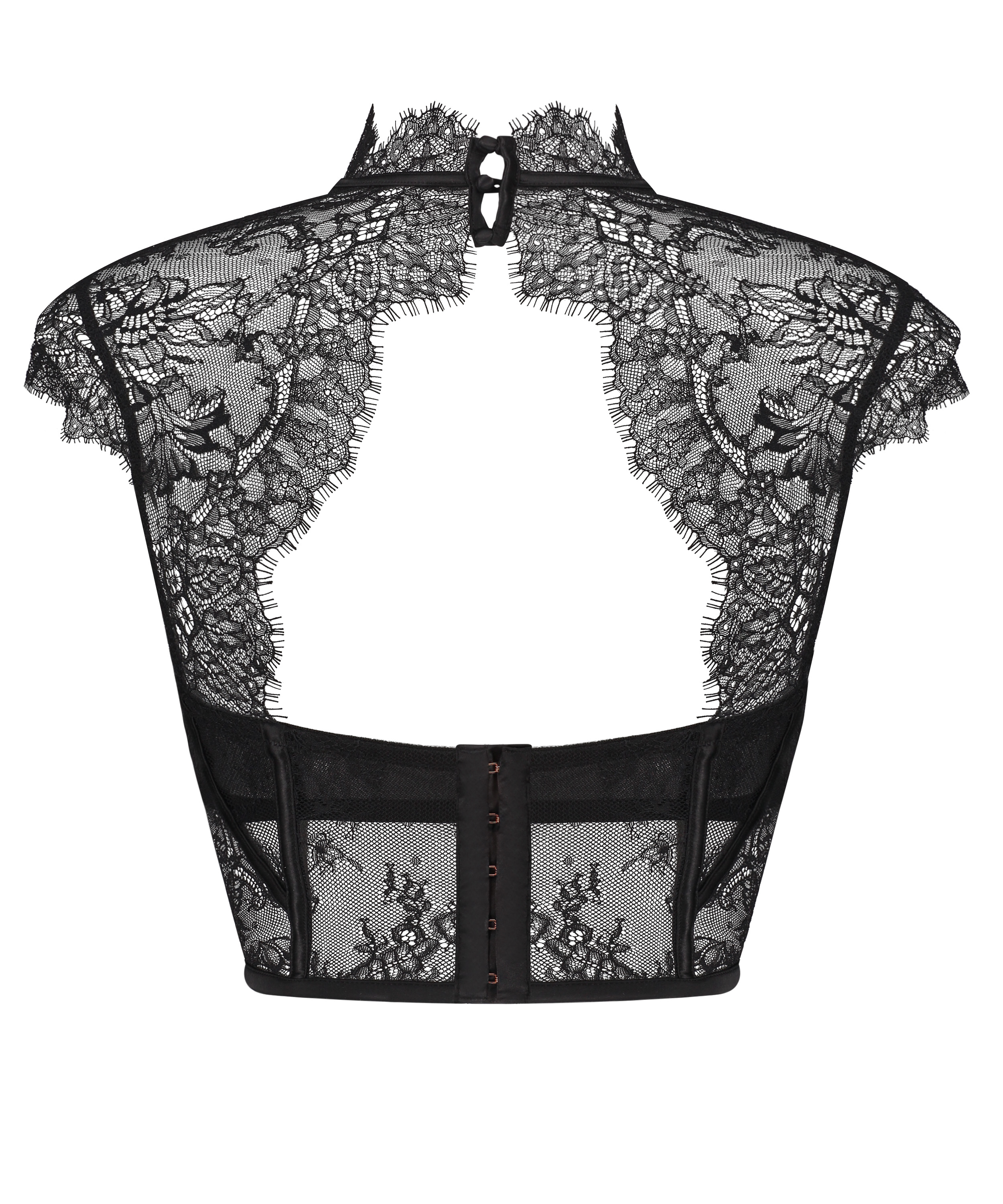 Peplumtop Lace Camille, Sort, main
