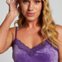 Cami top Velours Lace, Lilla