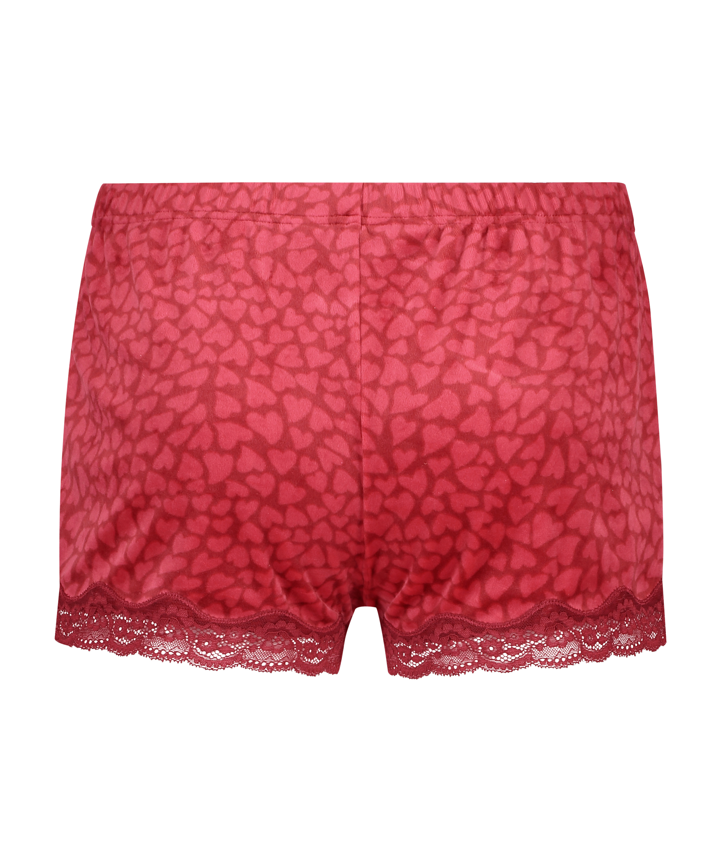Shorts velour Lace, R&oslash;d, main