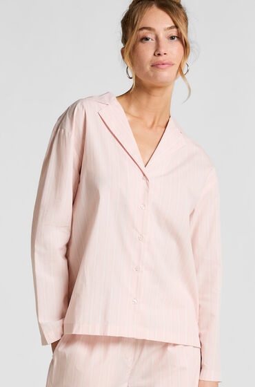 Hunkemöller Pyjamatop Bomuld Poplin pink