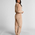Onesie-jumpsuit i kabel med lynl&aring;s, Beige