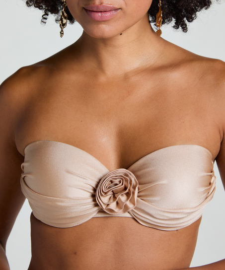 Lima bandeau-bikinitop, Beige