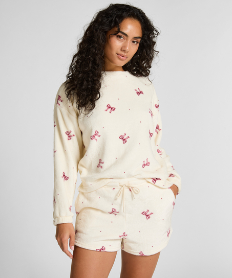 Pyjamaset Fleece, Hvid