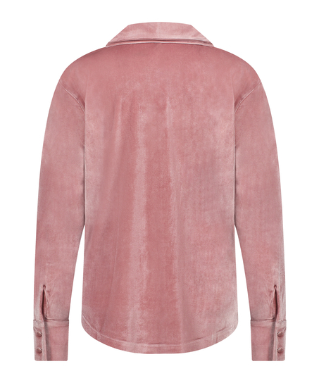 Langærmet velourjakke, Lilla