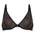 Ikke-formstøbt bøjle-bh Leopard Tara, Sort