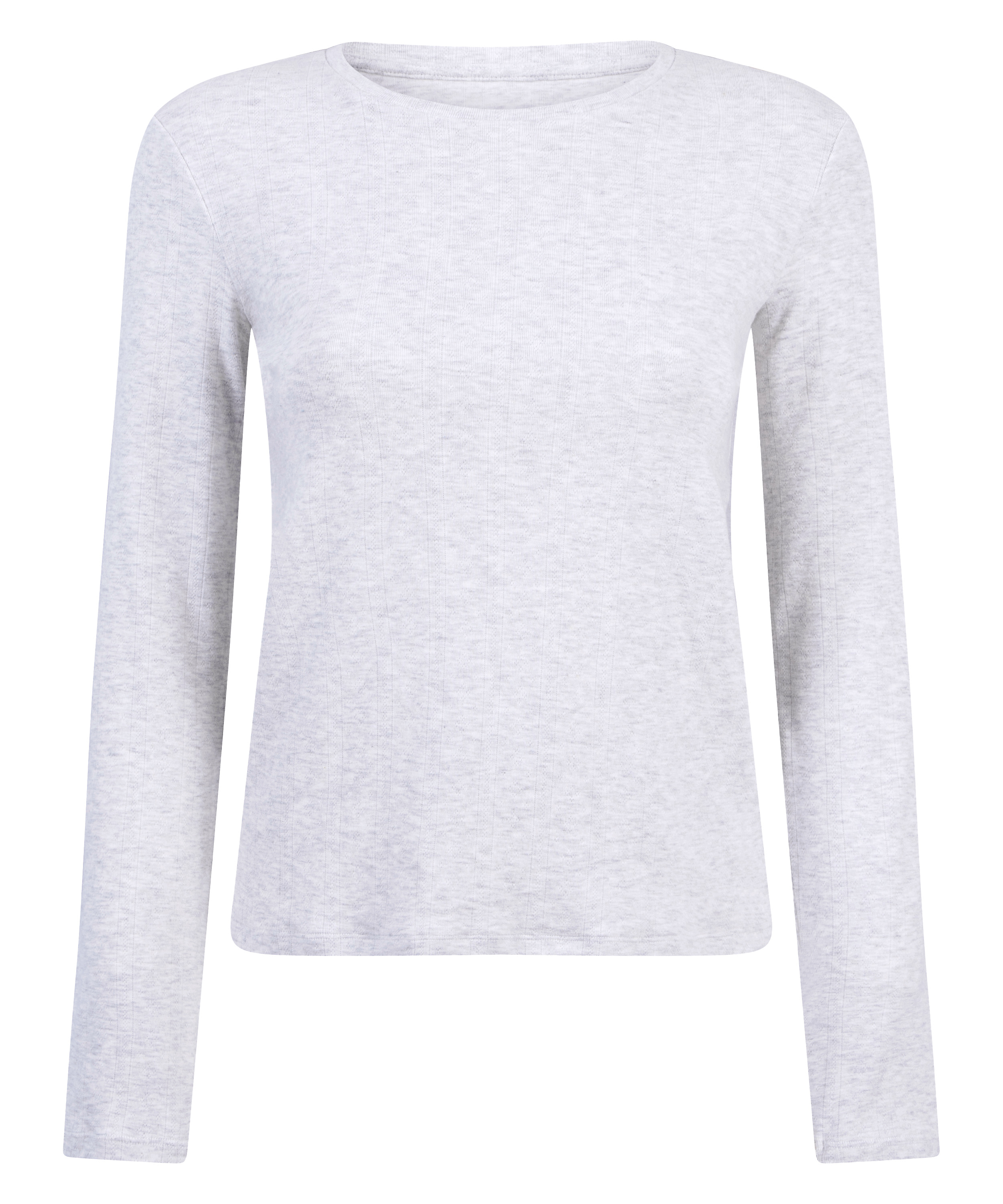 Pointelle Pyjamasoverdel, Grå, main