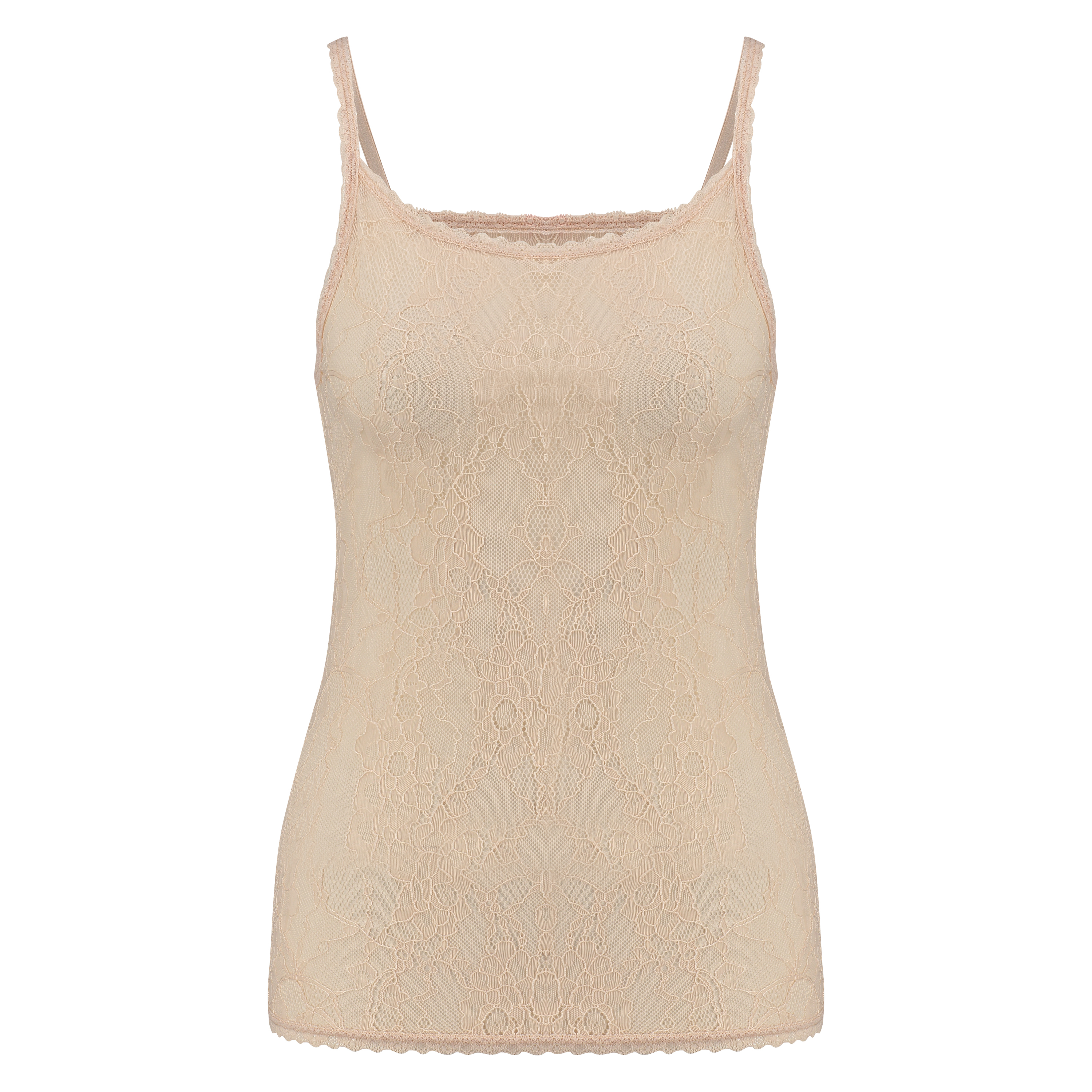 Lace tanktop, Beige, main