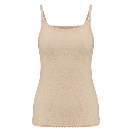 Lace tanktop, Beige