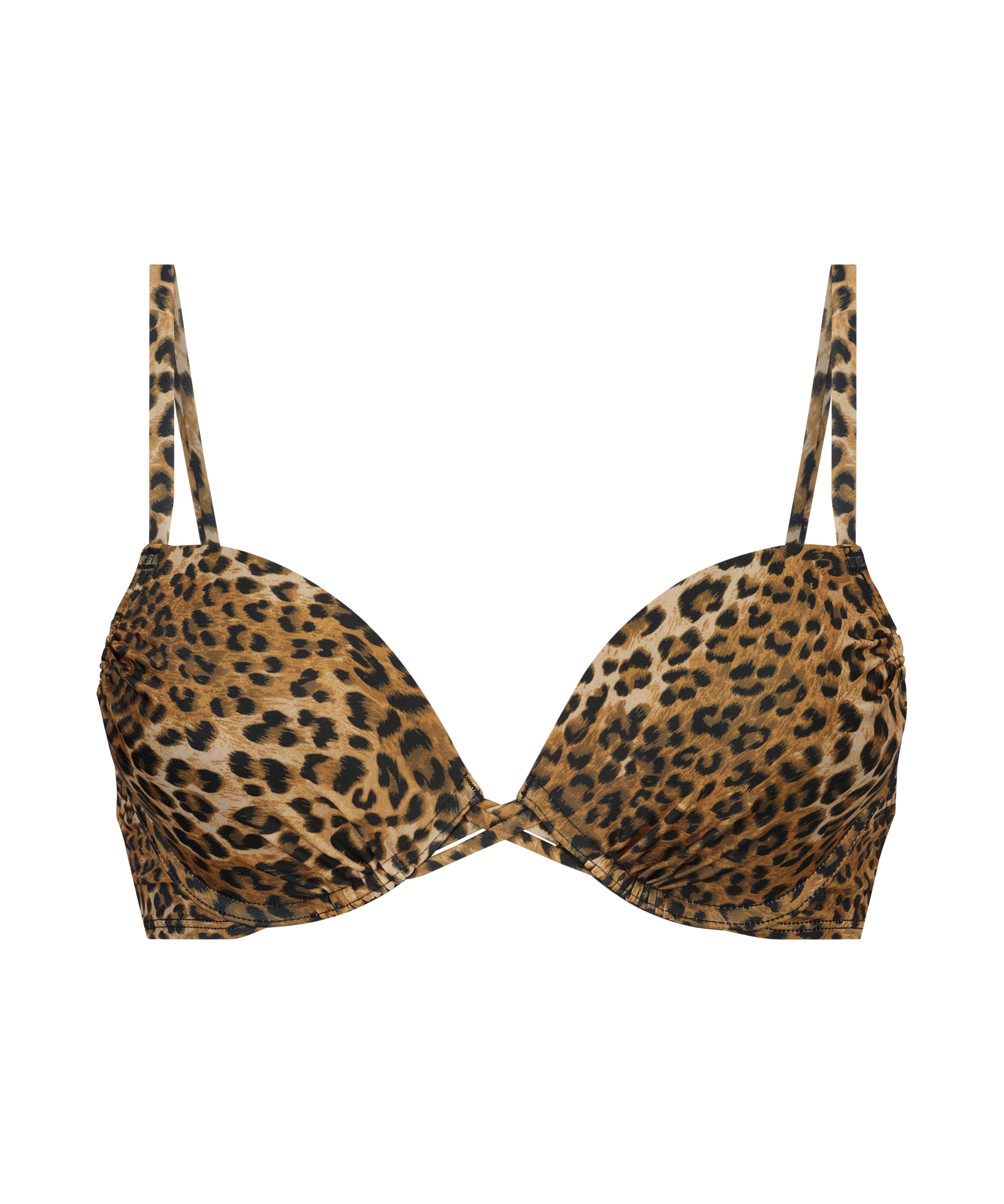 Formst&oslash;bt bikinitop med b&oslash;jle Leopard, Brun, main