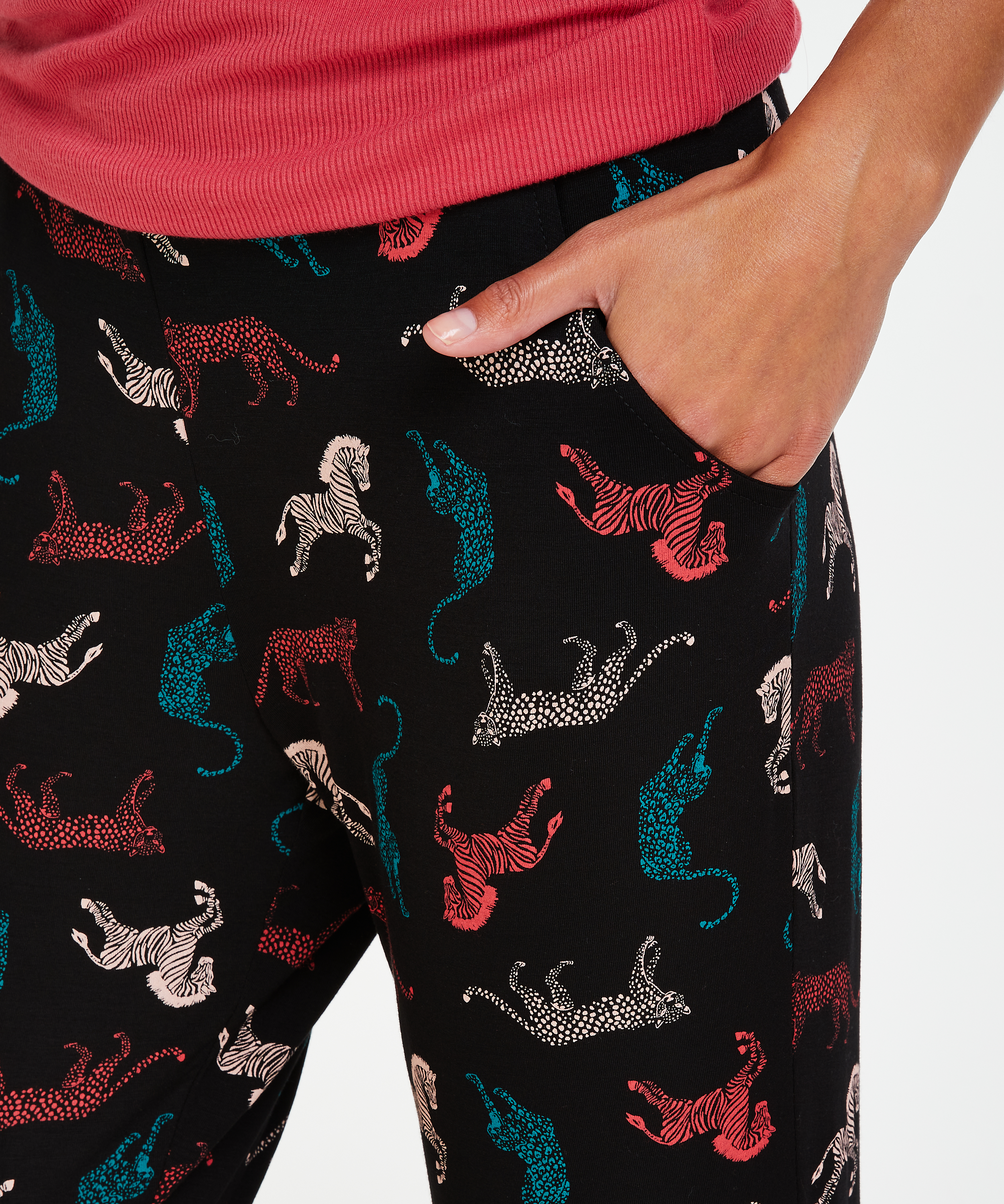 Petite Pyjamasbukser Jersey, sort, main