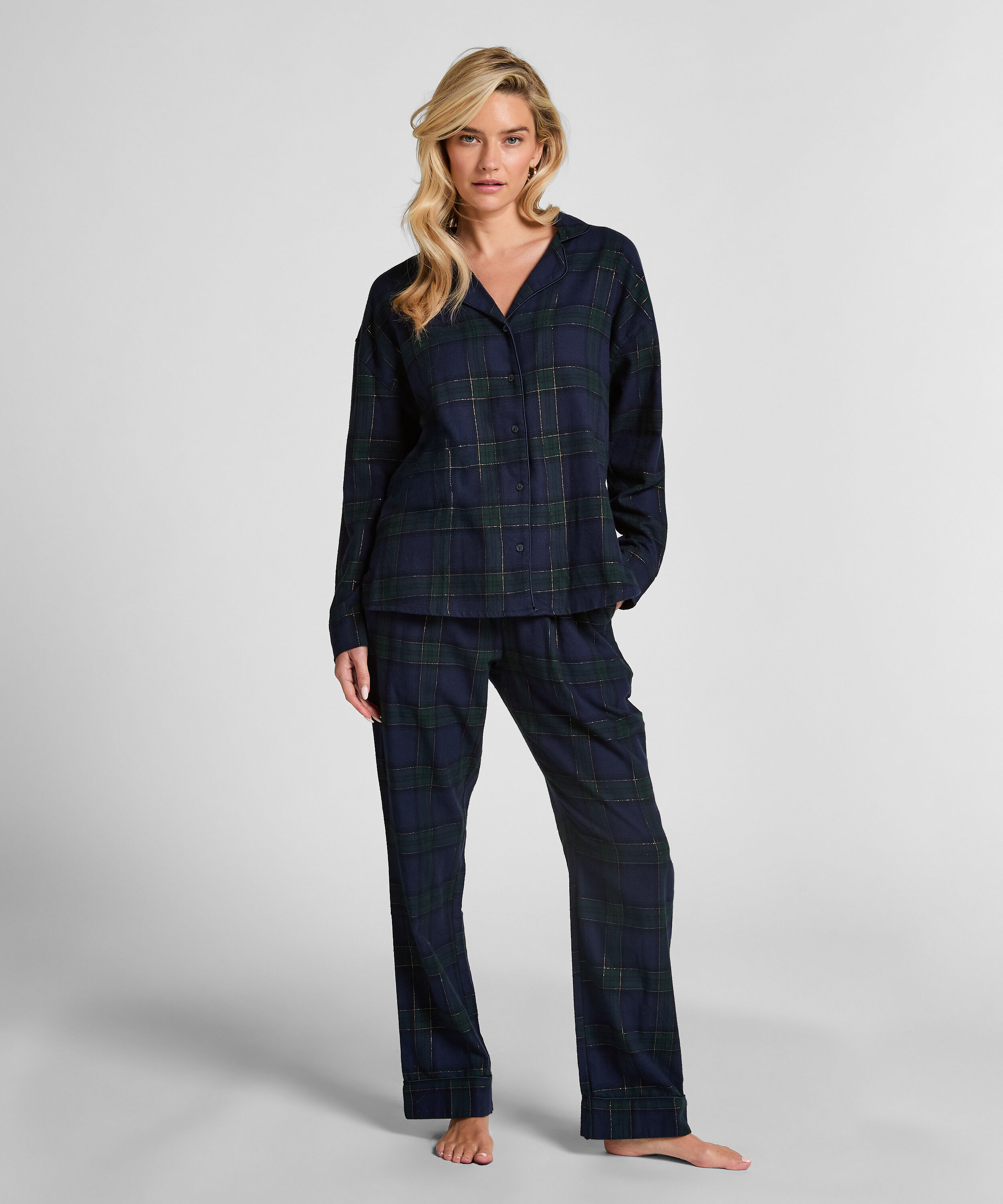 Pyjamastop af flonel
