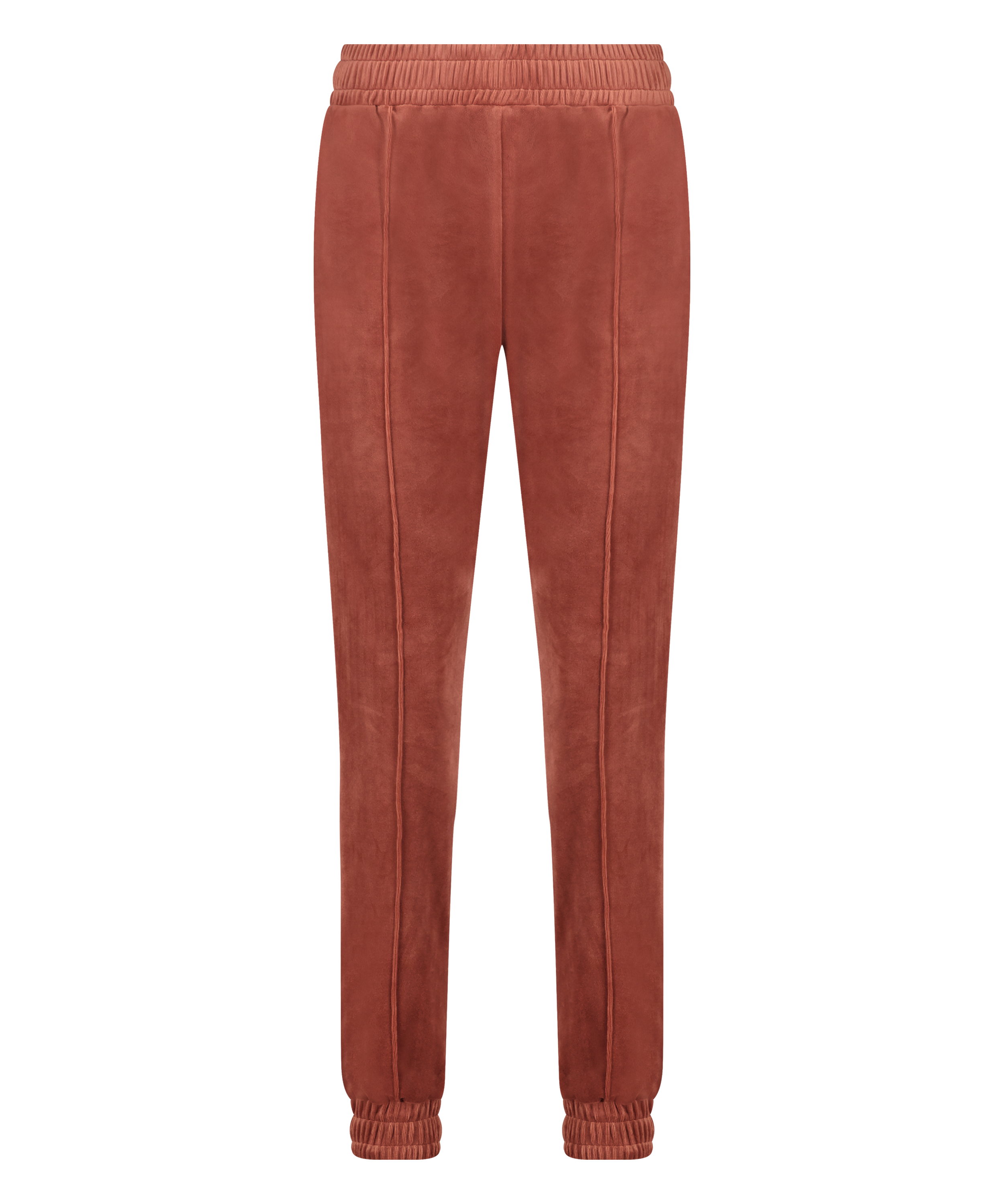 Velourjoggingbukser Pintuck, Brun, main