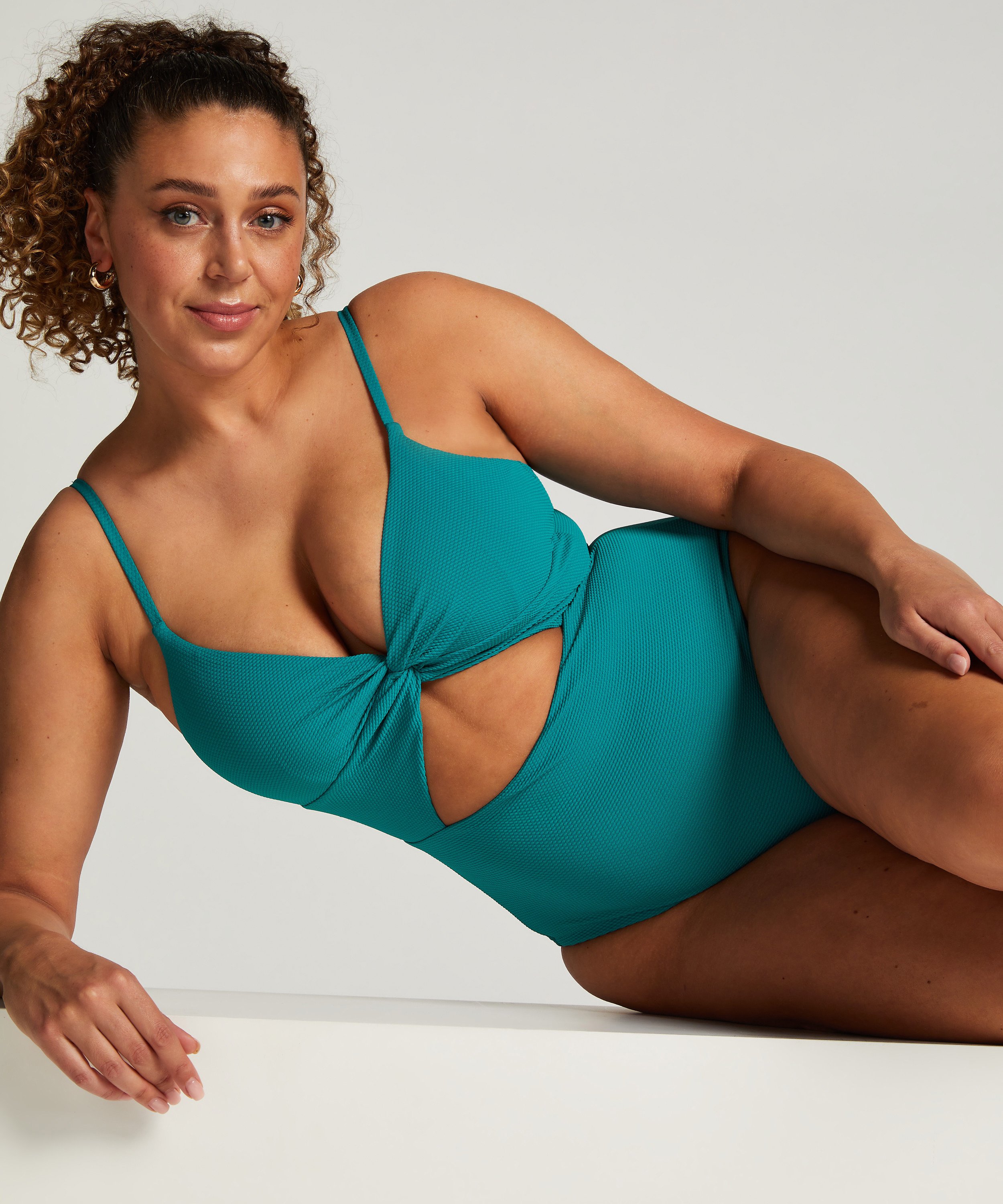 Badedragt Relief, grøn, main