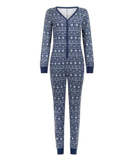Fairisle Onesie-jumpsuit jersey, Bl&aring;