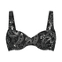 Paisley formstøbt bikinitop med bøjle, sort