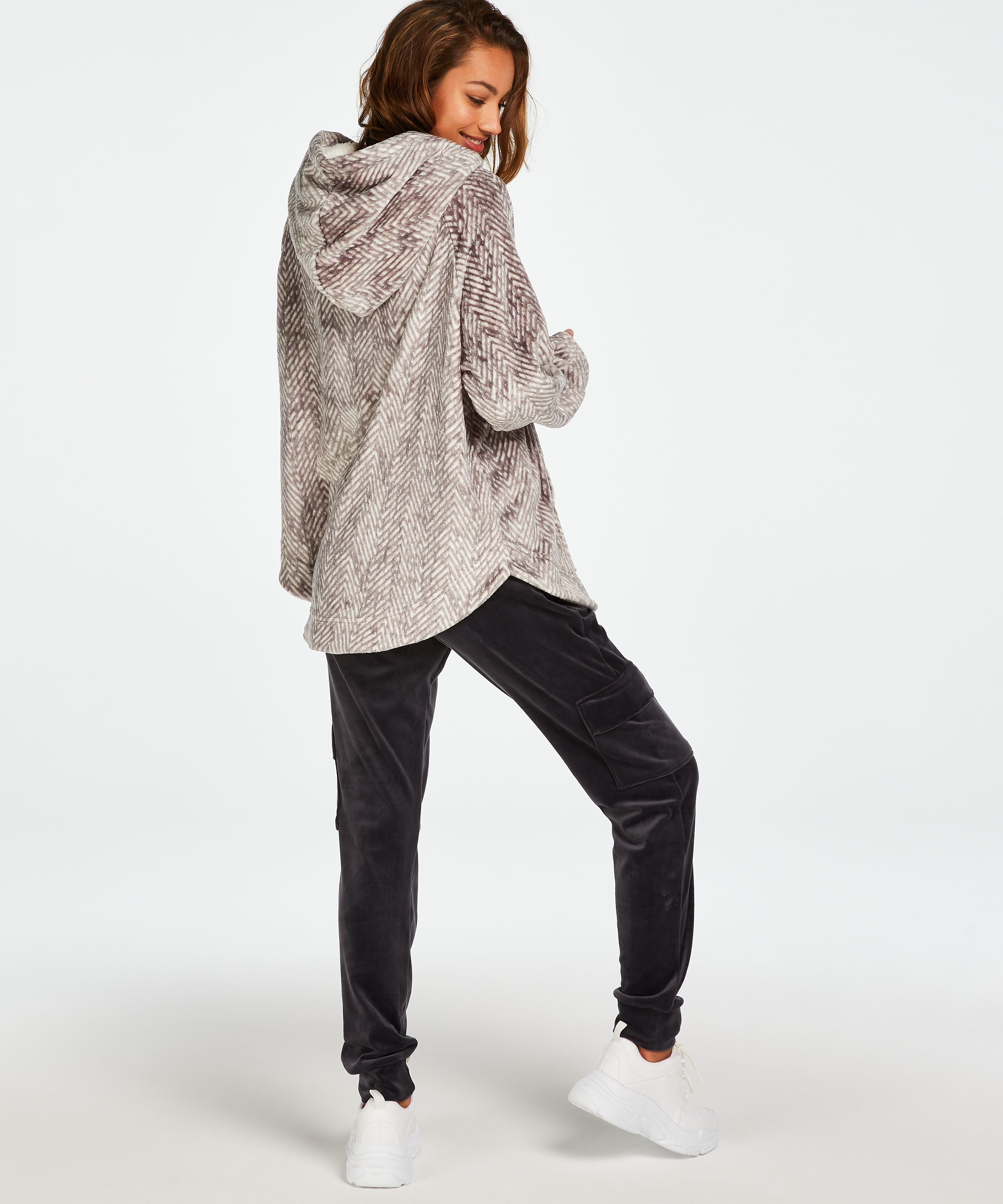 Cardigan Flannel fleece, Gr&aring;, main