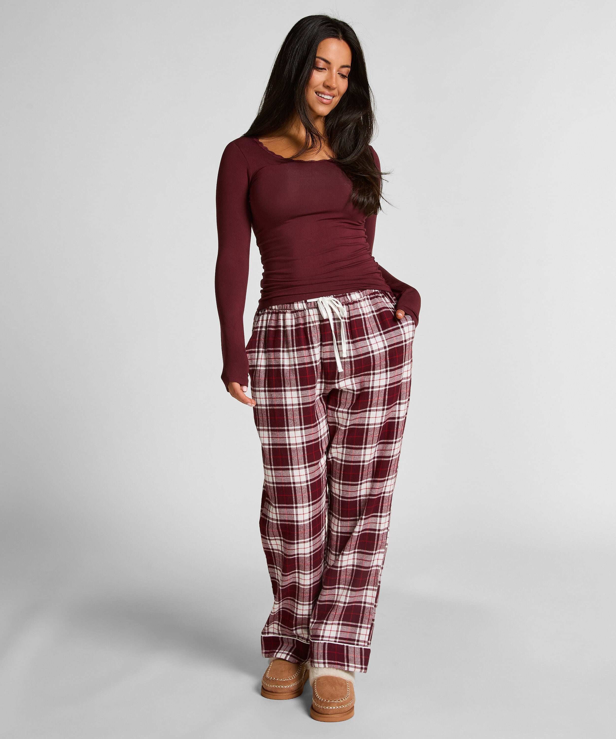 Petite pyjamasbukser af Flannel, Lilla