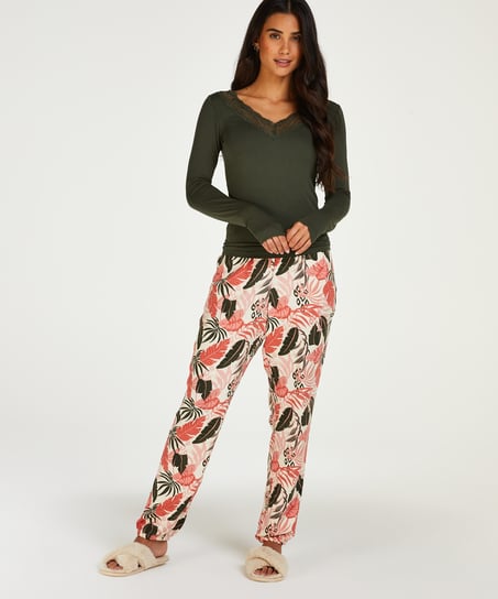 Pyjamastop Jersey, Gr&oslash;n