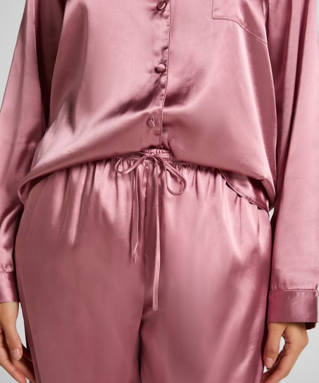 Pyjamass&aelig;t i blank satin, Lyser&oslash;d