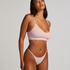 Stripe Mesh usynlig g-streng, pink