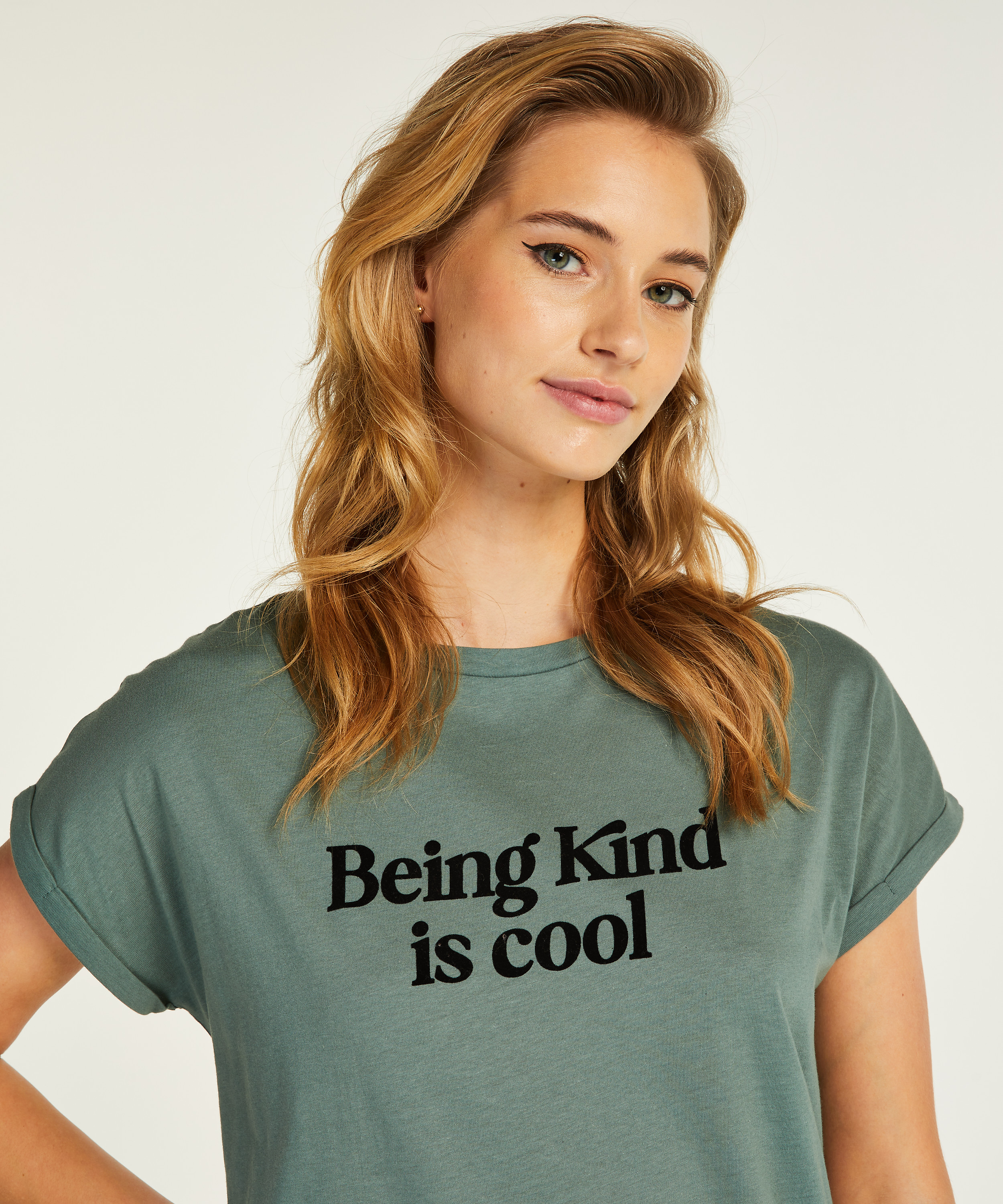 Natskjorte rund hals, Grøn, main