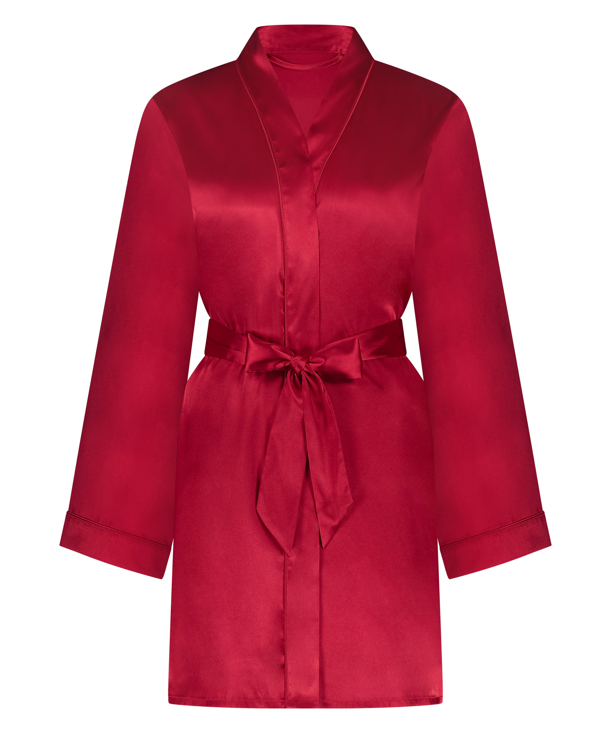 Satin kimono, Rød, main