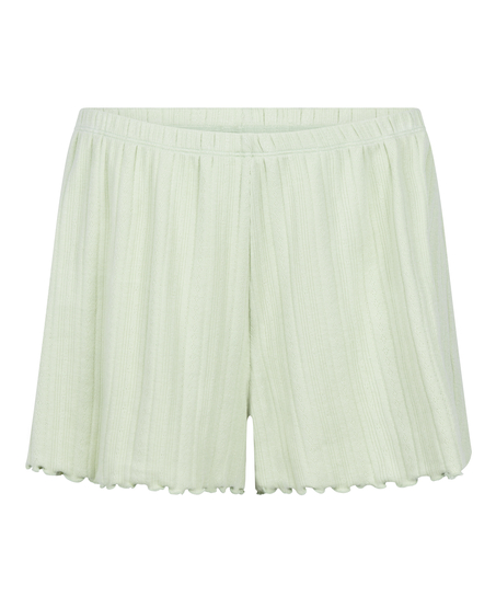 Pointelle shorts, Grøn