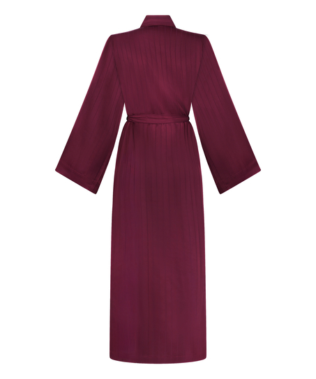 Nålestribet satinkimono, Lilla