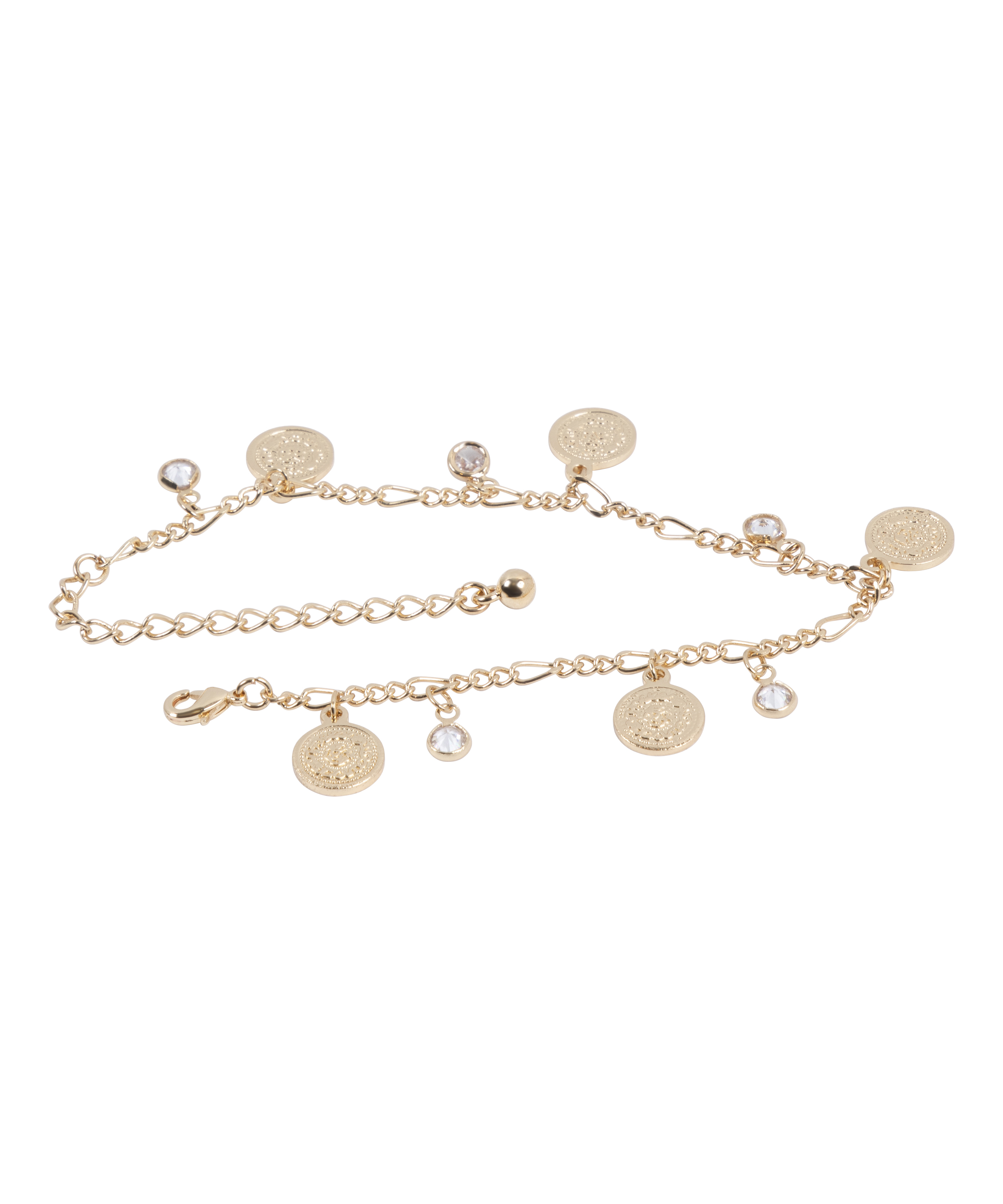 Armb&aring;nd med vedh&aelig;ng, gul, main