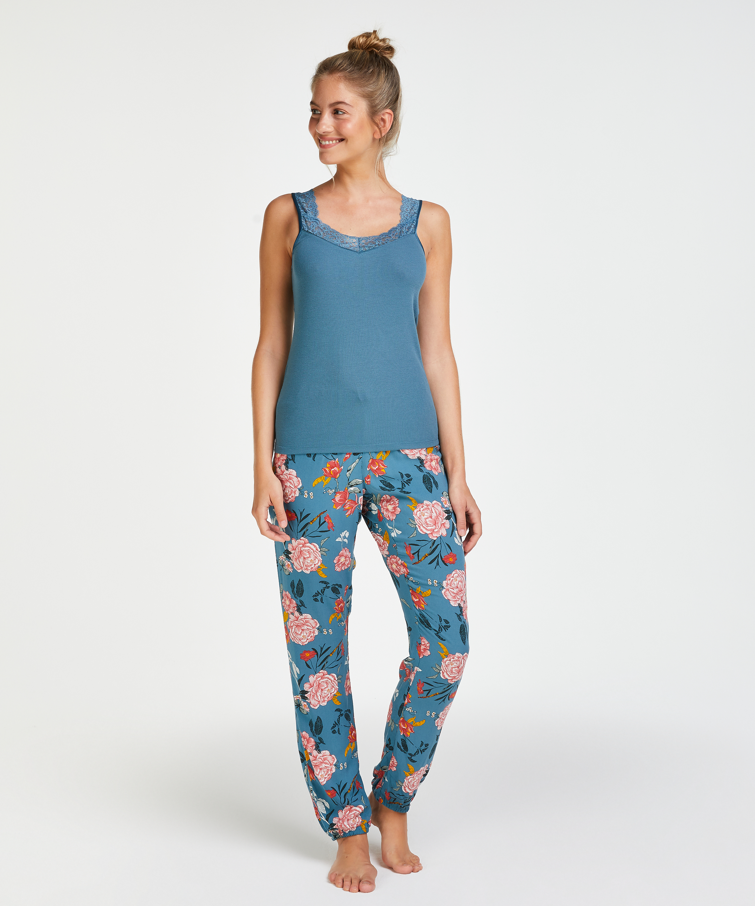 Singlet Rib Lace, Gr&oslash;n, main